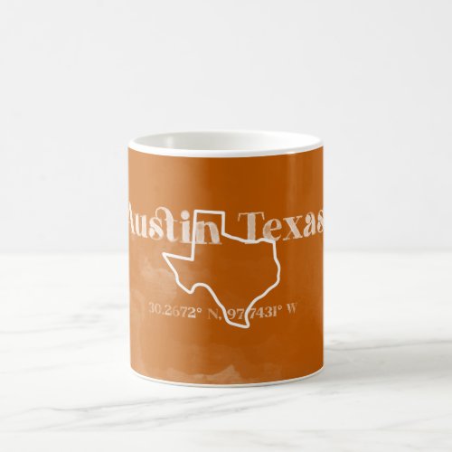 Austin Texas Burnt Orange Mug