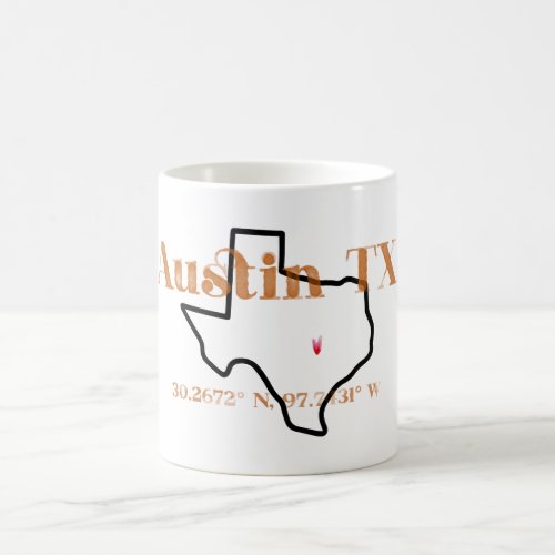 Austin Texas Burnt Orange Mug