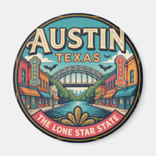 Austin Texas Capital Music Travel Magnet