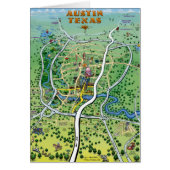 Austin Texas Cartoon Map (Front)