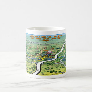 Austin Texas Cartoon Map Coffee Mug