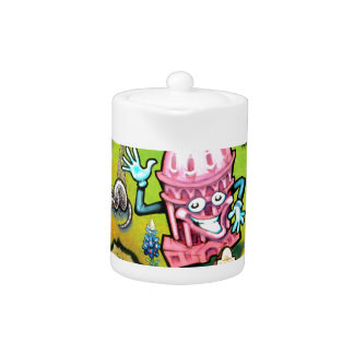 Austin Texas Cartoon Map Teapot
