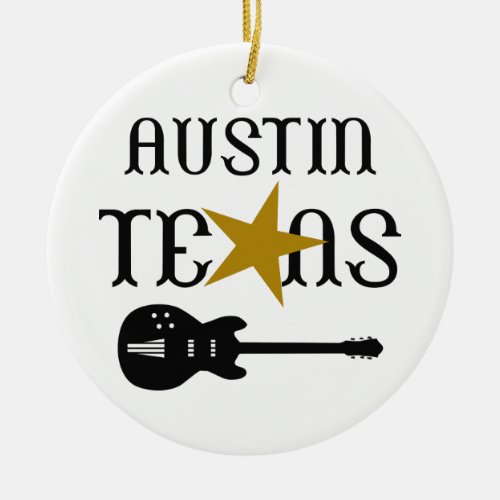 Austin Texas Ceramic Ornament