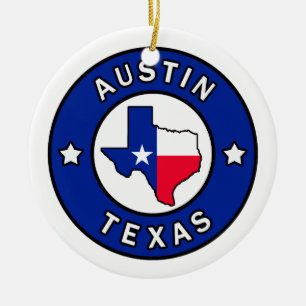 Austin Texas Ceramic Ornament