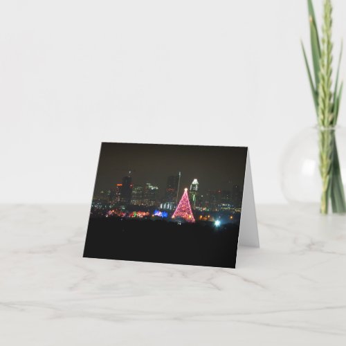 Austin Texas Christmas Trail of Lights Skyline Holiday Card