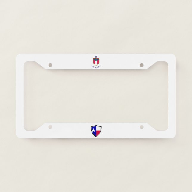 Austin (Texas) city flag  License Plate Frame (Front)