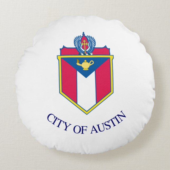 Austin (Texas) City flag  Round Pillow (Front)