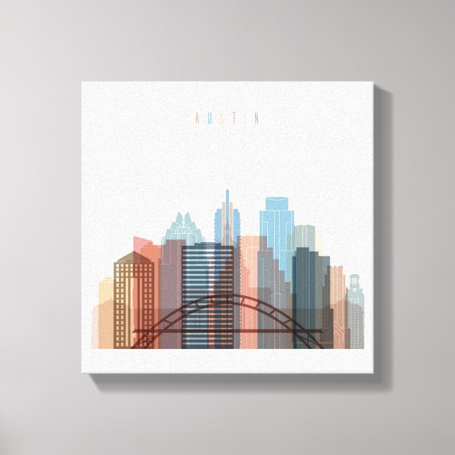 Austin, Texas | City Skyline Canvas Print (Front)