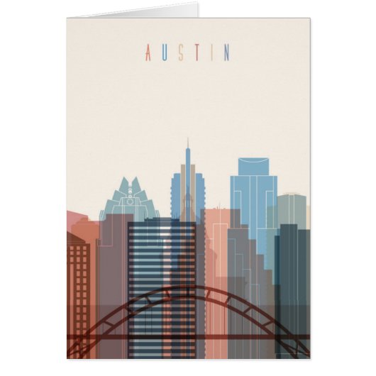 Austin, Texas | City Skyline Cards (Front)