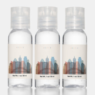 Austin, Texas   City Skyline Hand Sanitizer