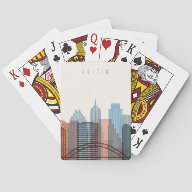 Austin, Texas | City Skyline Poker Cards (Back)