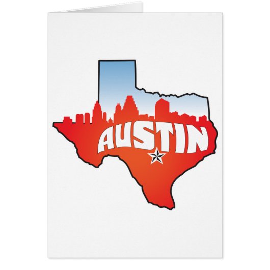 Austin Texas Cityscape Cards (Front)