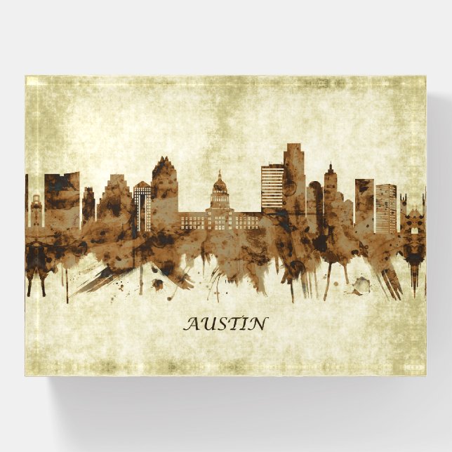 Austin Texas Cityscape Paperweight (Front)