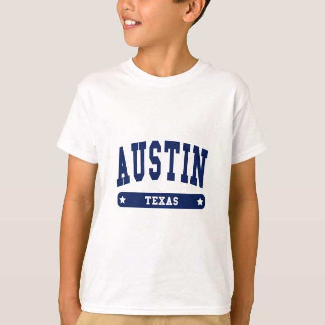 Austin Texas College Style t shirts (Front)