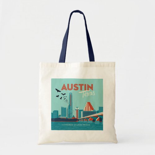 Austin Texas  Congress Avenue Bridge Tote Bag