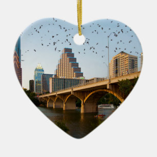 Austin, Texas Congress Bridge Bats Ceramic Ornament