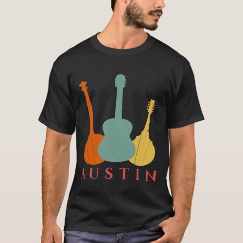 Austin Texas  Distressed Music T_Shirt