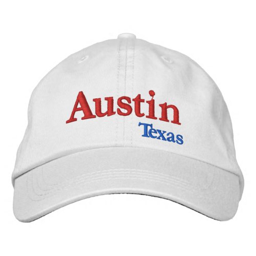 Austin Texas Embroidered Baseball Cap