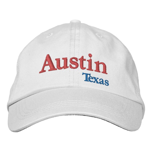Austin Texas Embroidered Baseball Cap (Front)