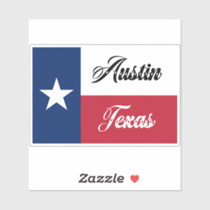 Austin Texas Flag Sticker