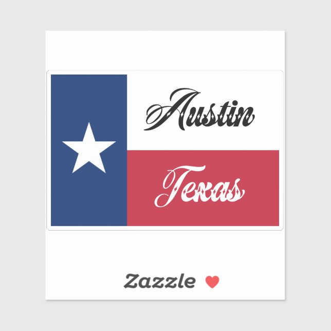 Austin Texas Flag Sticker (Sheet)