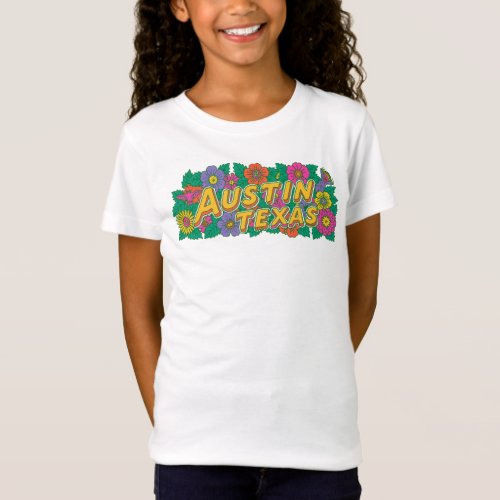 Austin Texas Floral Graphic T-Shirt