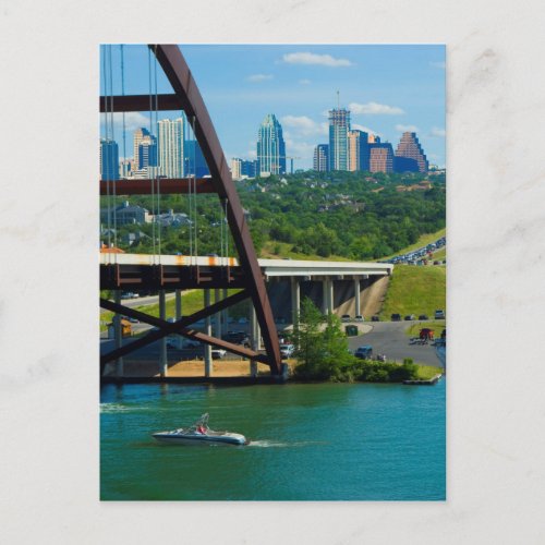 Austin Texas from 360 Bridge Postcard