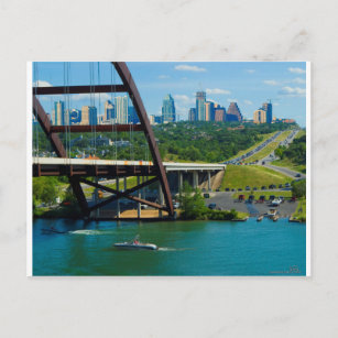 Austin, Texas from 360 Bridge Postcard