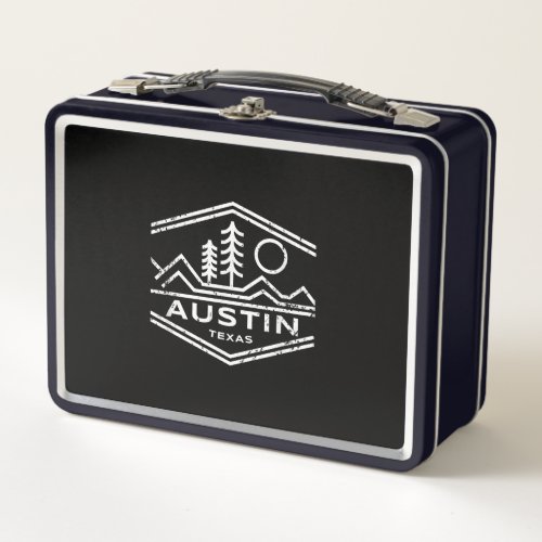 Austin Texas Gifts Austin TX Outdoors Hiking Metal Lunch Box