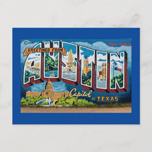 Austin Texas Greetings Postcard