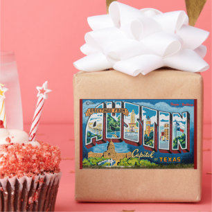 Austin, Texas Greetings Rectangular Sticker