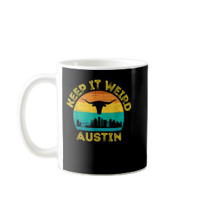 Austin, Texas Keep It Weird Longhorn Coffee Mug