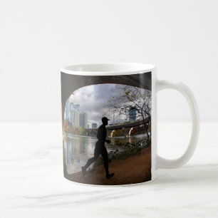 Austin Texas Lady Bird Lake Trail Runner Coffee Mug