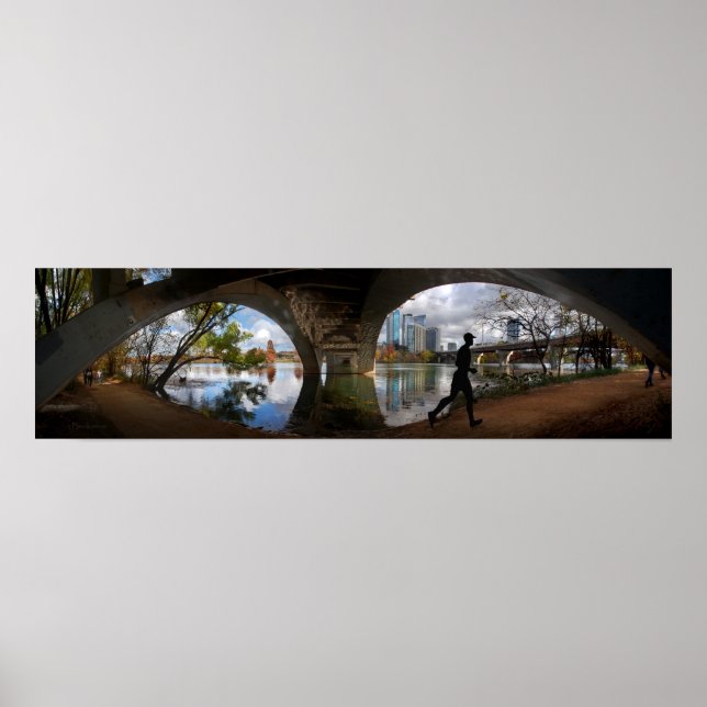 Austin Texas Ladybird Lake Trail Runner Poster (Front)