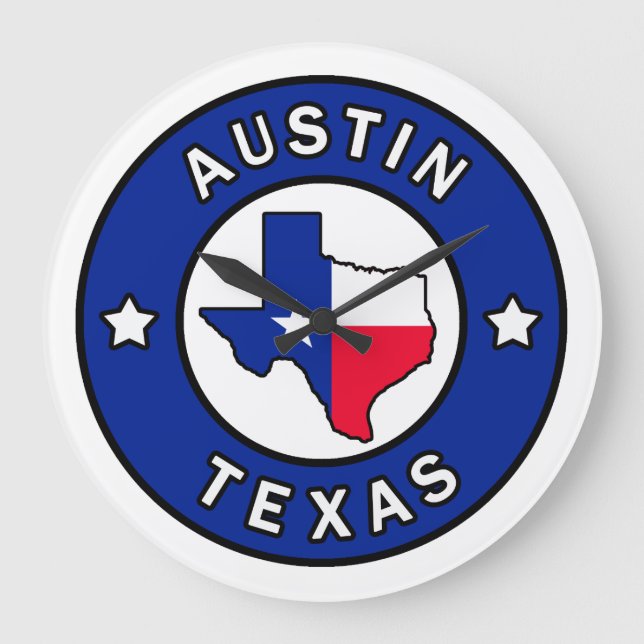 Austin Texas Large Clock (Front)
