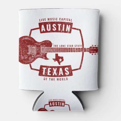 Austin Texas Live Music Guitar Can Cooler