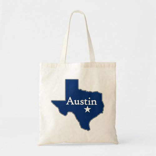 Austin Texas Map Lone Star State Capital Texan Tote Bag