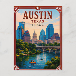 🤠 Austin Texas Memory From Downtown Visit 🤠 Postcard