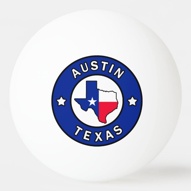 Austin Texas Ping Pong Ball (Front)
