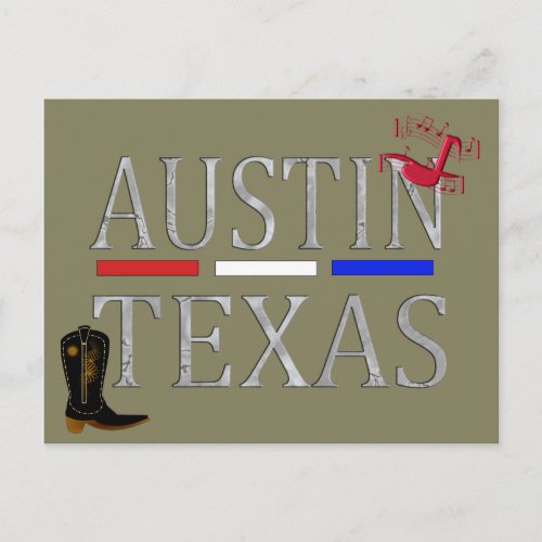 Austin Texas _ postcard