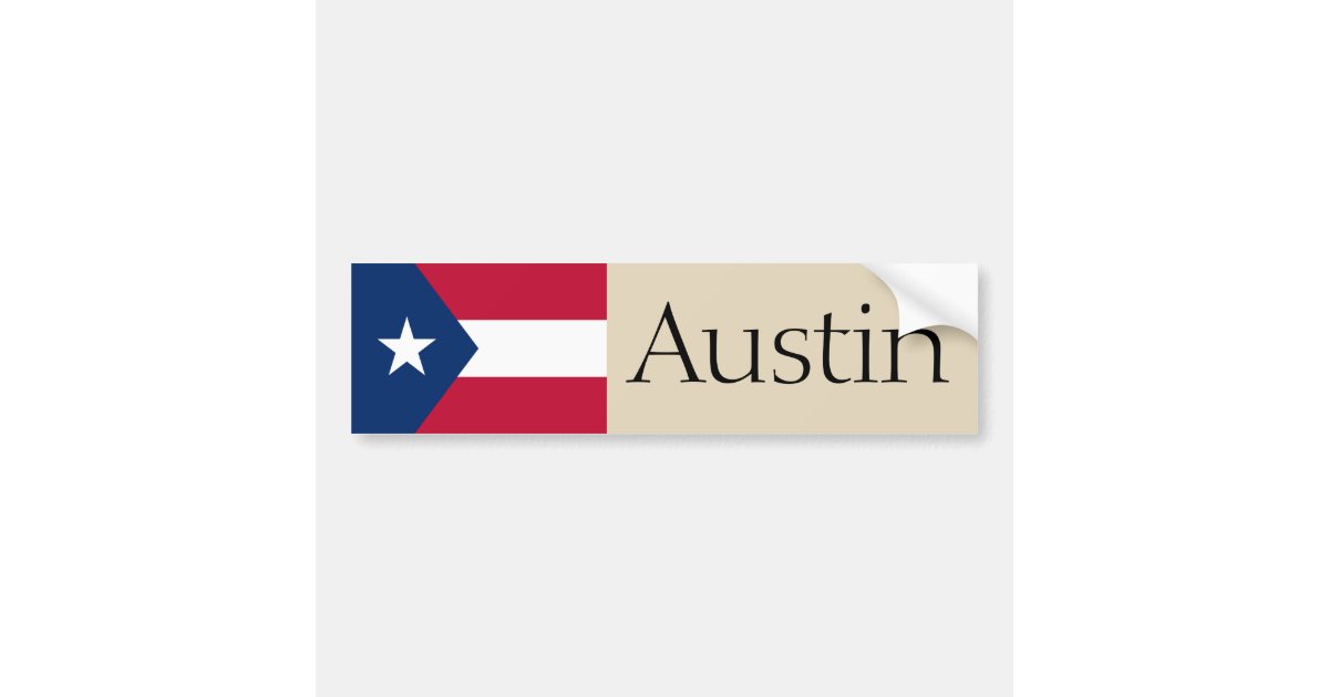 Austin, Texas proposed flag bumper sticker Zazzle
