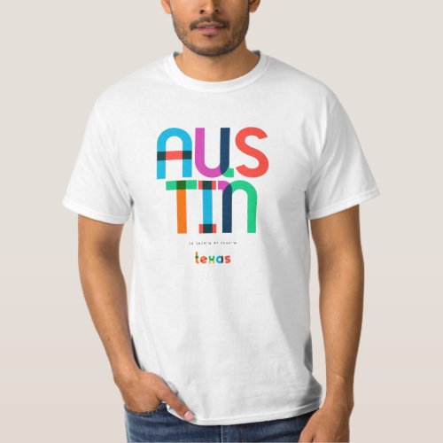Austin Texas Rainbow Pop Art T_Shirt