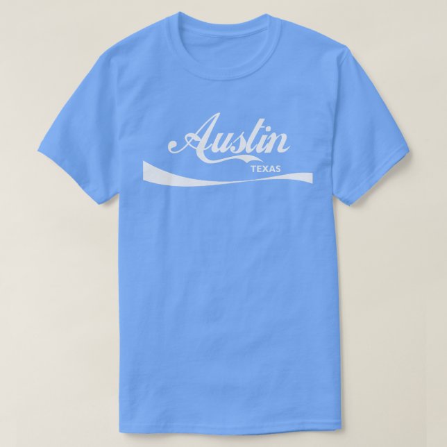 Austin Texas Retro Typography Design T-Shirt (Design Front)
