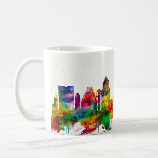 Austin Texas Skyline Coffee Mug (Left)