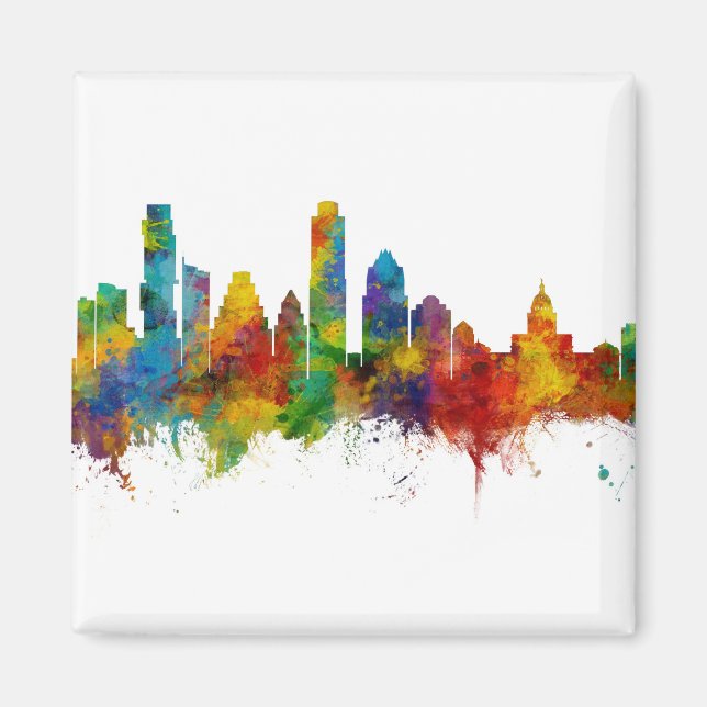 Austin Texas Skyline Magnet (Front)