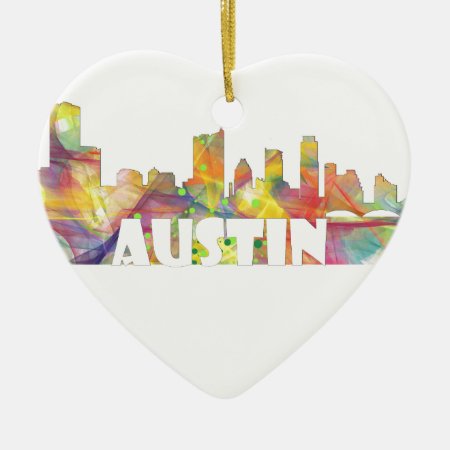 Austin Texas Skyline Mclr2 Ceramic Ornament