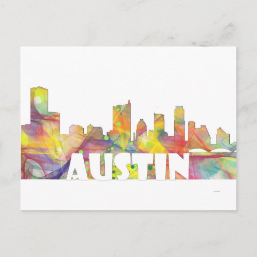 AUSTIN TEXAS SKYLINE MCLR2 POSTCARD