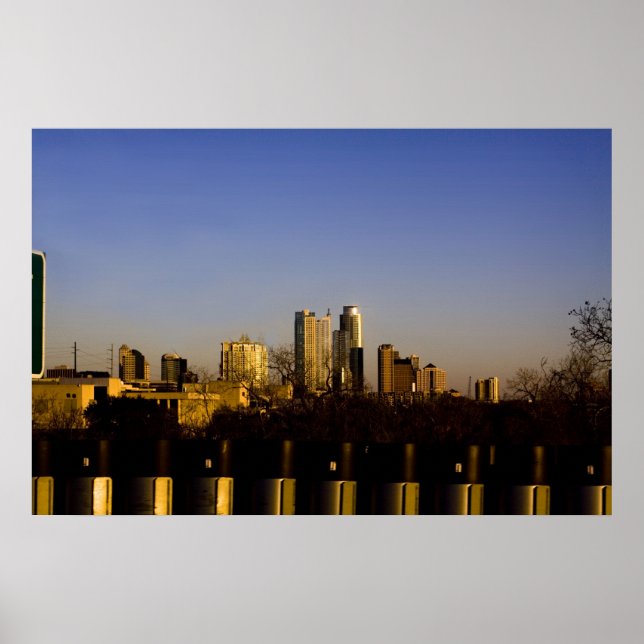 Austin Texas Skyline Poster (Front)
