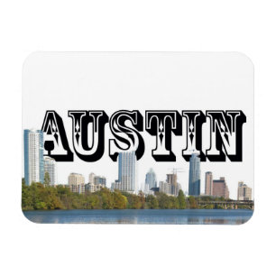 Austin Texas Skyline w/ Austin in the Sky Magnet