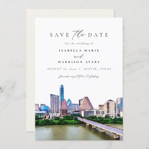 AUSTIN TEXAS Skyline Wedding Save the Date